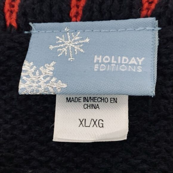 VTG Holiday Editions Sweater Vest Women XL Black 90s Christmas Santa Grandma - Picture 5 of 9